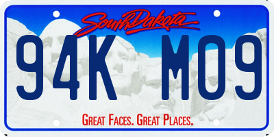 SD license plate 94KM09