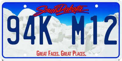 SD license plate 94KM12