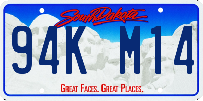 SD license plate 94KM14