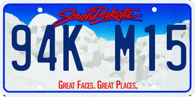 SD license plate 94KM15