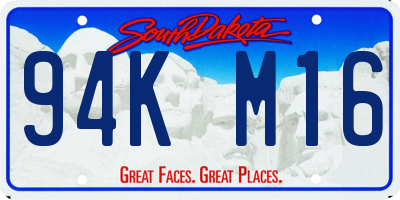 SD license plate 94KM16