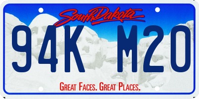 SD license plate 94KM20