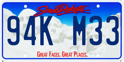 SD license plate 94KM33