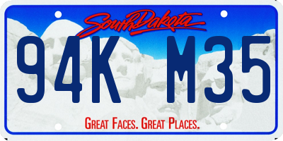 SD license plate 94KM35