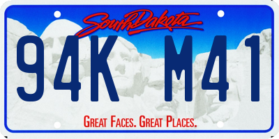 SD license plate 94KM41