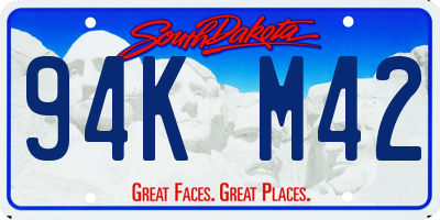 SD license plate 94KM42