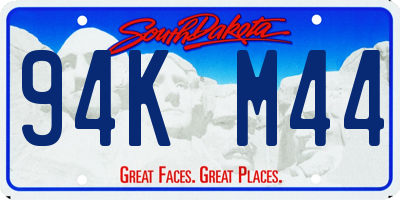 SD license plate 94KM44