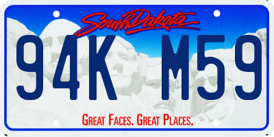 SD license plate 94KM59