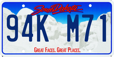 SD license plate 94KM71