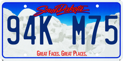 SD license plate 94KM75