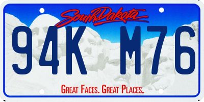 SD license plate 94KM76