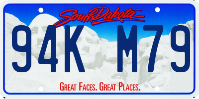 SD license plate 94KM79