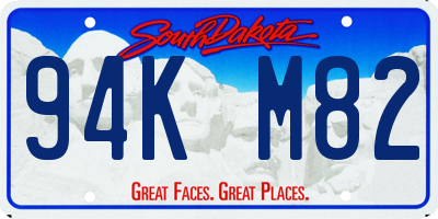 SD license plate 94KM82