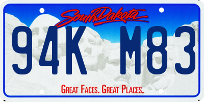 SD license plate 94KM83