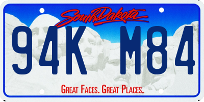 SD license plate 94KM84