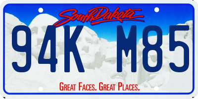 SD license plate 94KM85