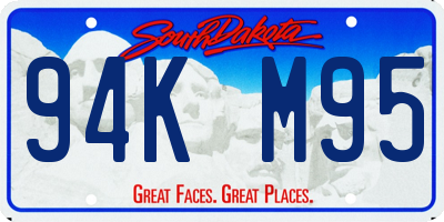 SD license plate 94KM95