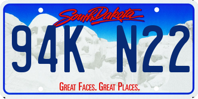 SD license plate 94KN22