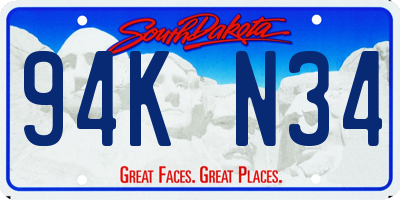 SD license plate 94KN34