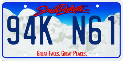 SD license plate 94KN61