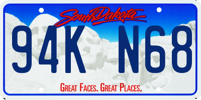 SD license plate 94KN68