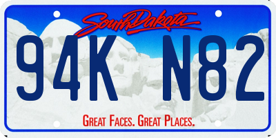 SD license plate 94KN82