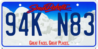 SD license plate 94KN83