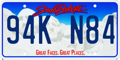 SD license plate 94KN84