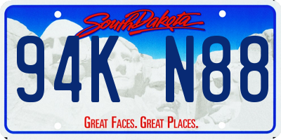 SD license plate 94KN88