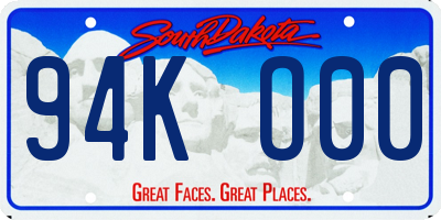 SD license plate 94KO00