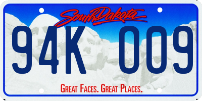 SD license plate 94KO09