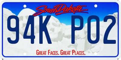 SD license plate 94KP02
