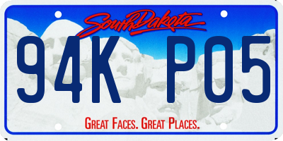 SD license plate 94KP05