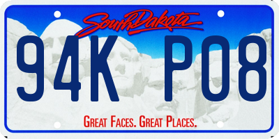 SD license plate 94KP08