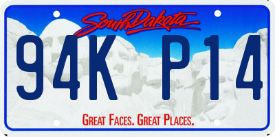 SD license plate 94KP14