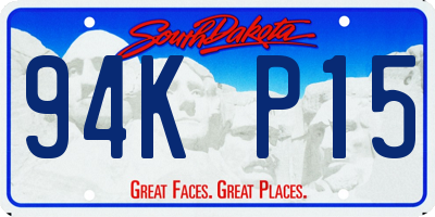 SD license plate 94KP15