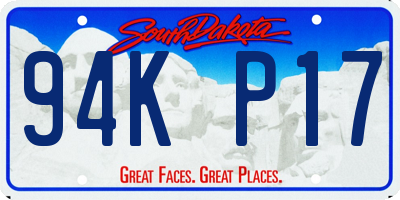 SD license plate 94KP17