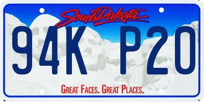 SD license plate 94KP20