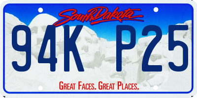 SD license plate 94KP25