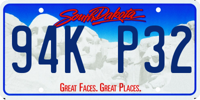 SD license plate 94KP32