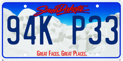 SD license plate 94KP33