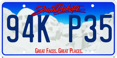 SD license plate 94KP35