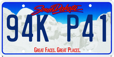SD license plate 94KP41