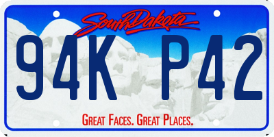 SD license plate 94KP42