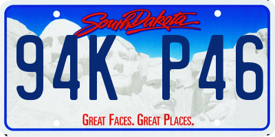 SD license plate 94KP46