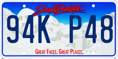 SD license plate 94KP48