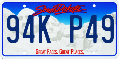SD license plate 94KP49