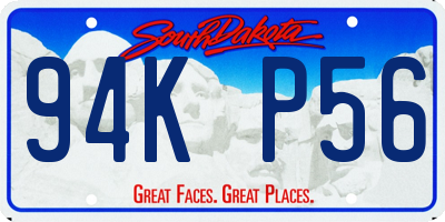 SD license plate 94KP56