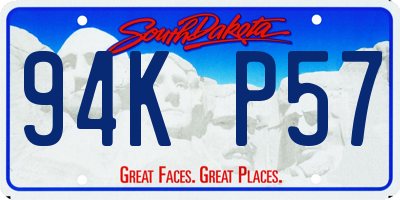 SD license plate 94KP57