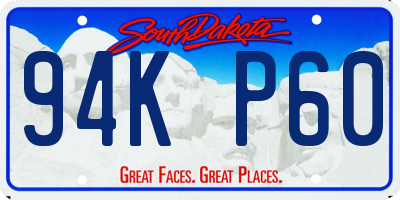 SD license plate 94KP60